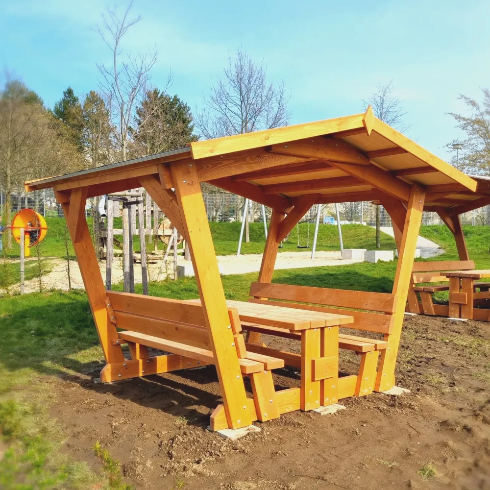 Überdachte Sitzgruppe Waldschänke Bausatz Klaus Douglasie Überdachte Sitzgruppe Waldschänke Bausatz Klaus Douglasie