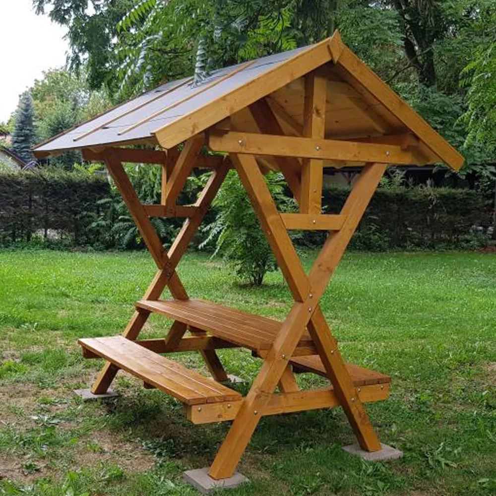 Überdachte Sitzgruppe Waldschänke Bausatz - Standard