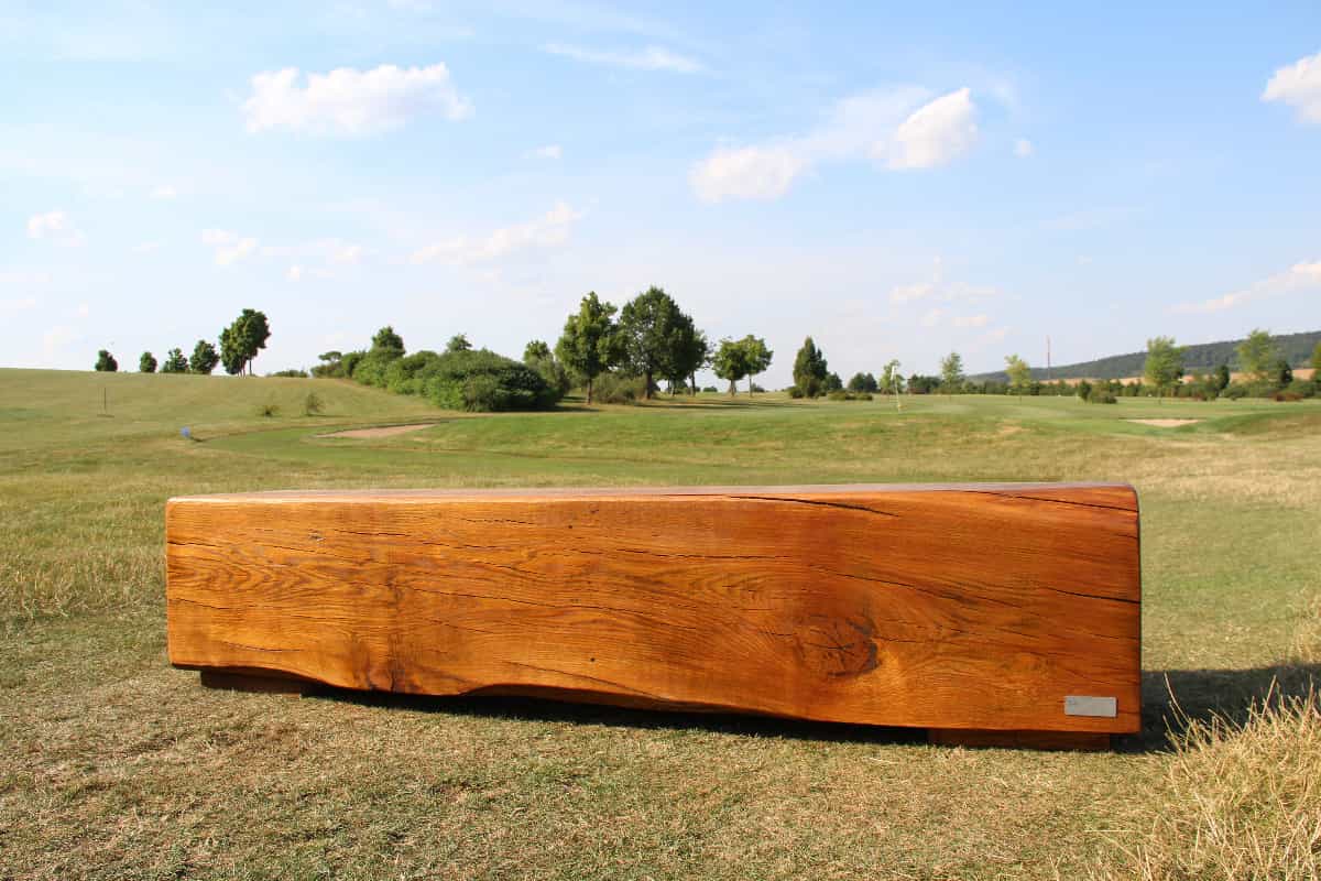 Gartenbank Panorama-Sitzbank aus Holz